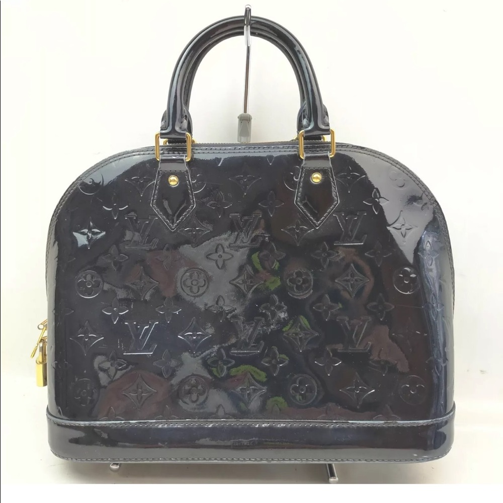 Louis Vuitton M91443 Alma PM Navy Blue Vernis Bag - Picture 5 of 16